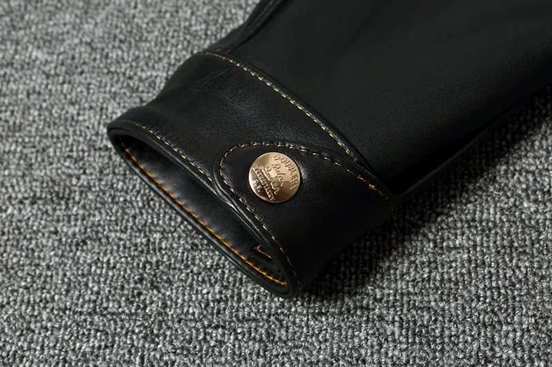 Imported oil wax top layer leather jacket leather jacket male brakeman casual lapel dispatcher horse leather jacket