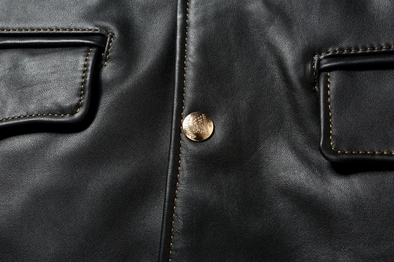 Imported oil wax top layer leather jacket leather jacket male brakeman casual lapel dispatcher horse leather jacket