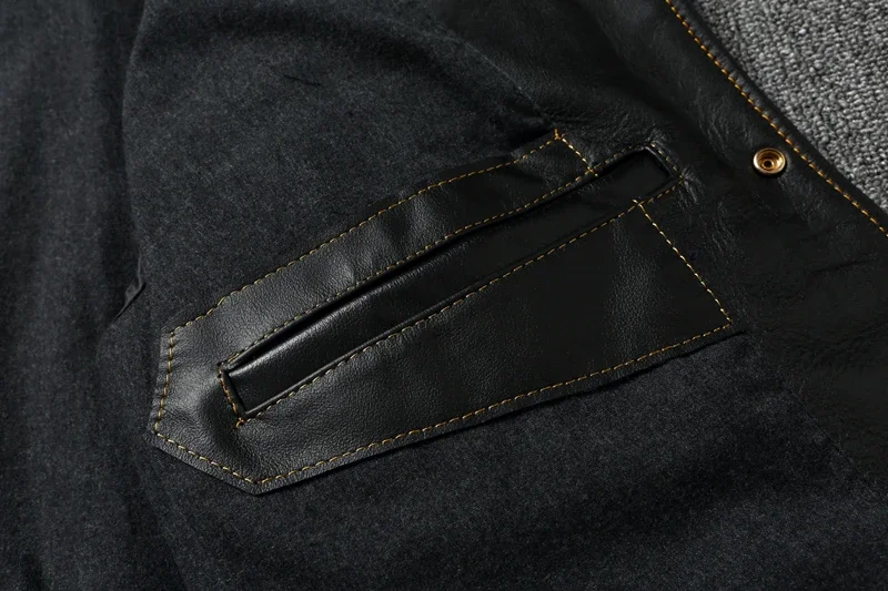 Imported oil wax top layer leather jacket leather jacket male brakeman casual lapel dispatcher horse leather jacket