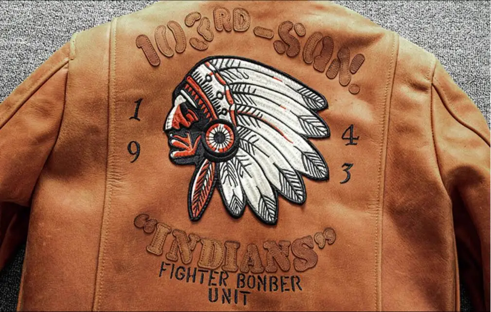 Orange Winter Pilot Leather Jacket Men Military Style Plus Size 5XL Genuine Natural Thick Cowhide Flight Leather Coat