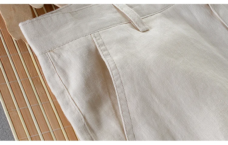 100% Quality Pure Linen Casual Pants Men Brand Long Trousers Men Business Fashion Pants For Men Pantalones Pantaloni Un Pantalon