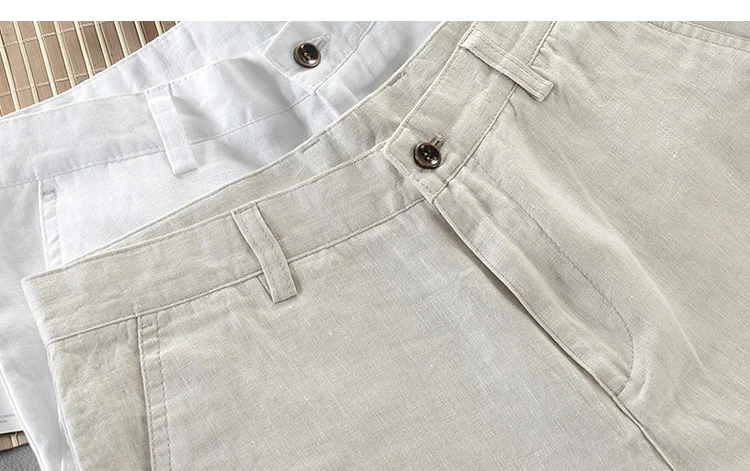 100% Quality Pure Linen Casual Pants Men Brand Long Trousers Men Business Fashion Pants For Men Pantalones Pantaloni Un Pantalon