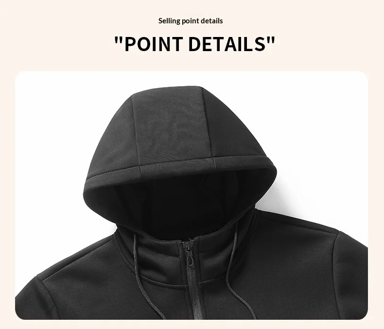 2025 Mens Winter Fleece Running Set Hooded Cardigan Sweatshirt Pants 2 Piece Tracksuit Sports Outfit Casual ensemble jogging