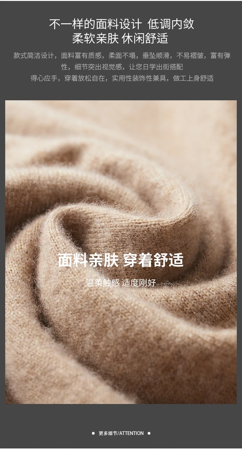 MVLYFLRT Men's 100% Merino Wool Sweater Hooded Collar Knitted Pullover Sweatshirt Autumn Winter Casual Large Tops Long Sleeved