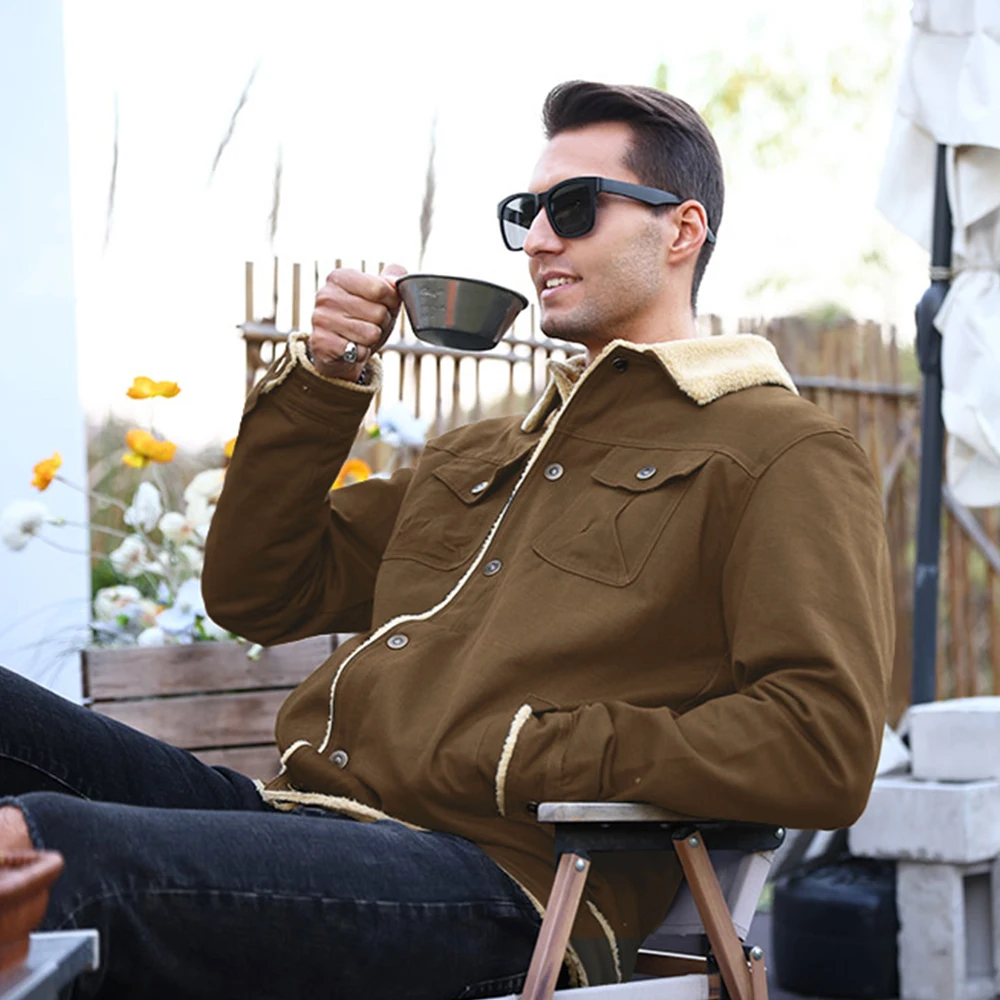 2025 New Men's Jackets Winter Warm Waterproof Fleece Lined High Quality Multi-color Coat Comfortable Casual Outerwear US Size
