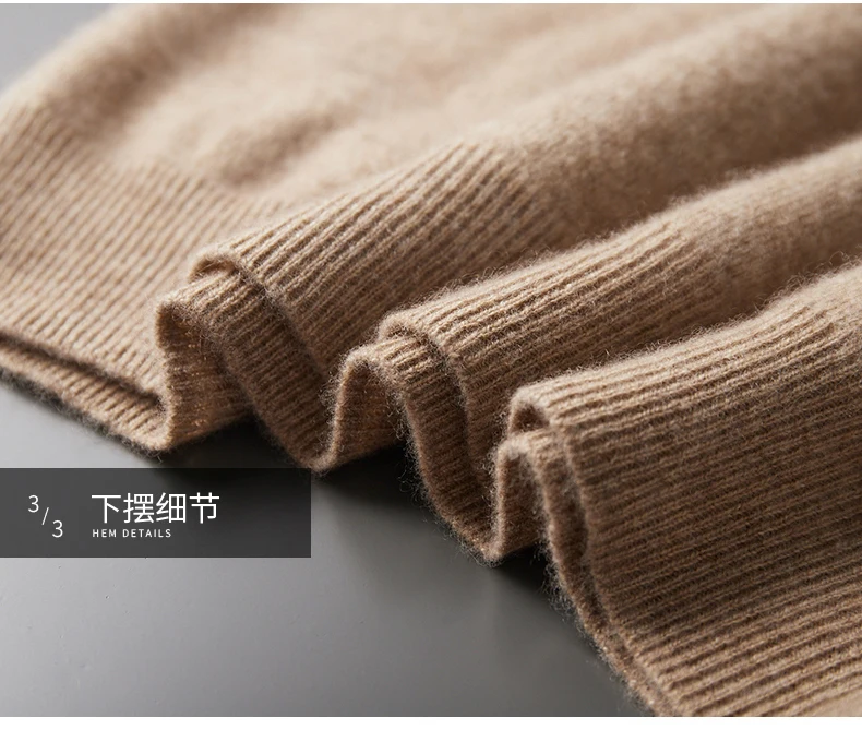 MVLYFLRT Autumn Winter New Merino Sweater Men's 100% Wool Hooded Collar Knitted Pullover Casual Long Sleeved Hoodie