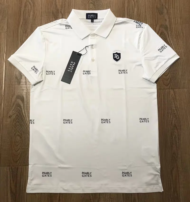 PEARLYGATES Golf Short Sleeve Men's Quick Drying 2026 Summer New Golf Non Ironing T-shirt Men's Top Polo Shirt 3077