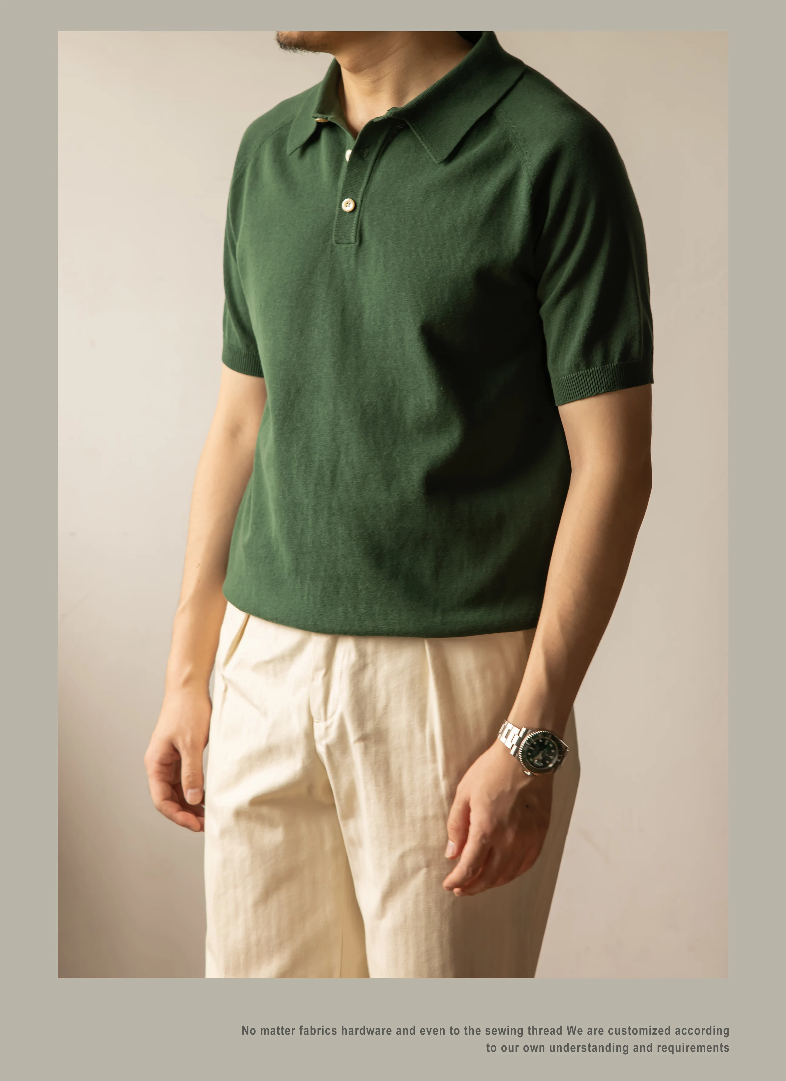 PL-0001 Red Tornado Big Size Super Good Quality Mans 260GSM Heavy Thick Casual Henley Tee Cotton 6 Colors