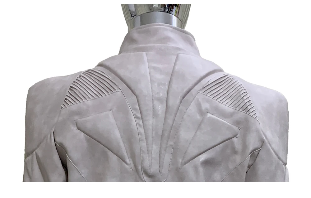 Spring Autumn Cool Distressed Pu Leather Exoskeleton-structured Jacket Men Shoulder Pads Luxury Designer Emo Clothes Streetwear