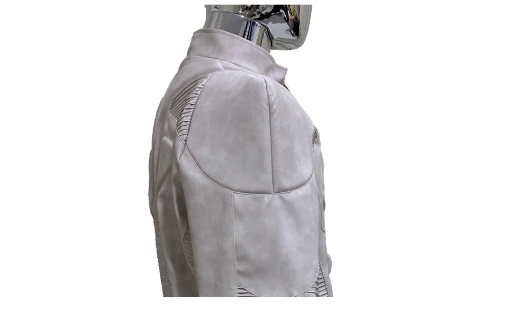 Spring Autumn Cool Distressed Pu Leather Exoskeleton-structured Jacket Men Shoulder Pads Luxury Designer Emo Clothes Streetwear