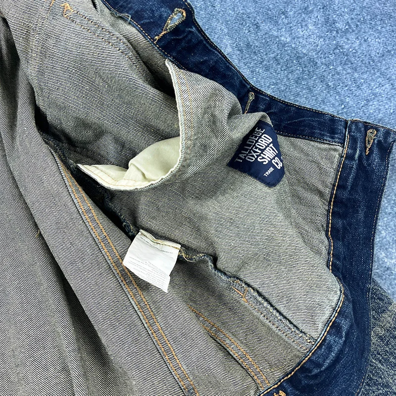 Spring and autumn new heavy old worn Denim splash-ink paint point men's casual denim jacket short