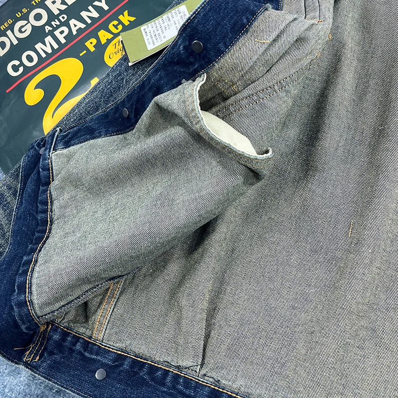 Spring and autumn new heavy old worn Denim splash-ink paint point men's casual denim jacket short