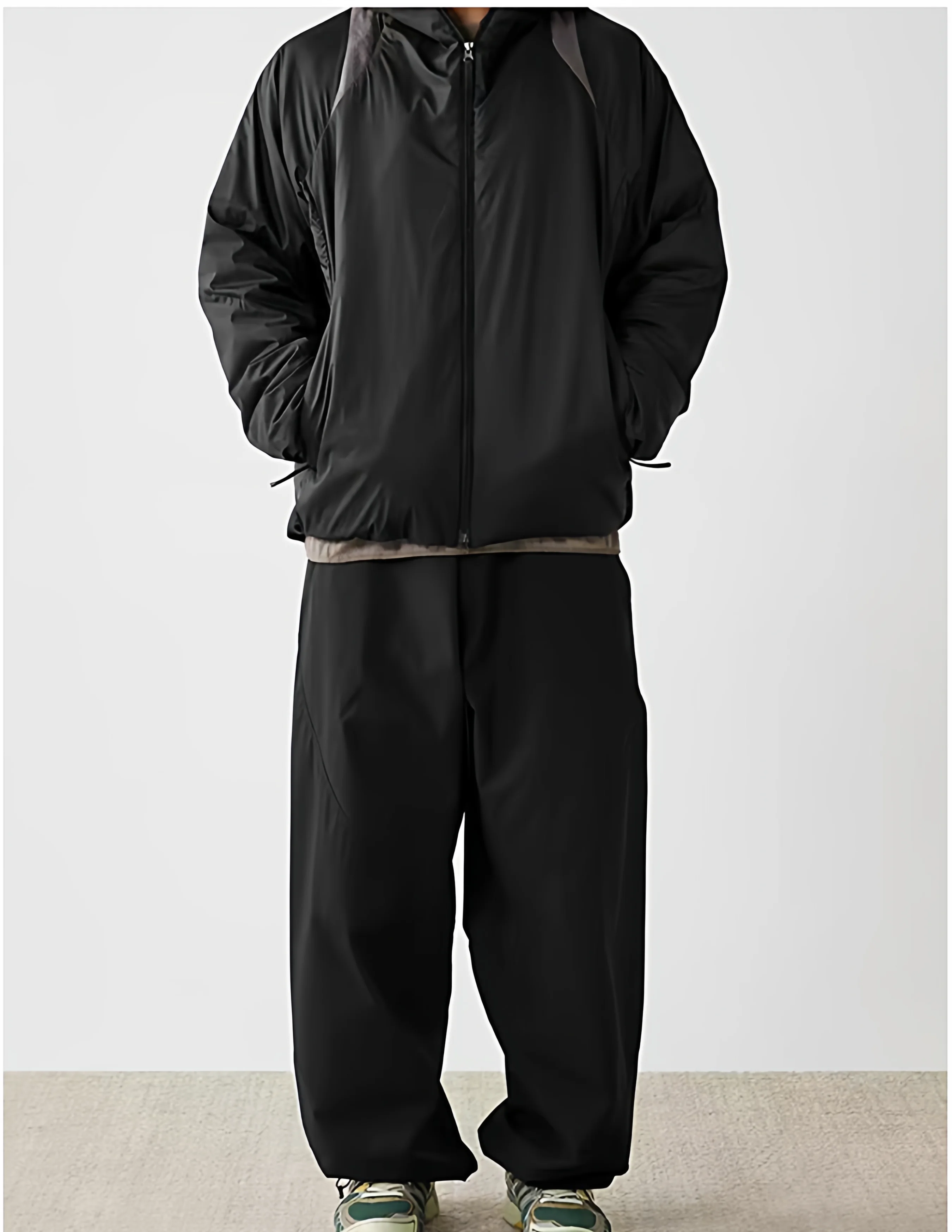GDW Outdoor Casual Mesh P Cotton Wear Lightweight Windproof Hooded Jacket