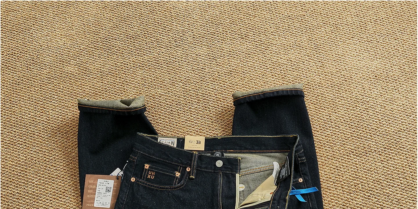 2025 Autumn New American Retro Heavyweight High-end Comfort Jeans Men's Fashion 100% Cotton Washed Straight Casual Pencil Pants
