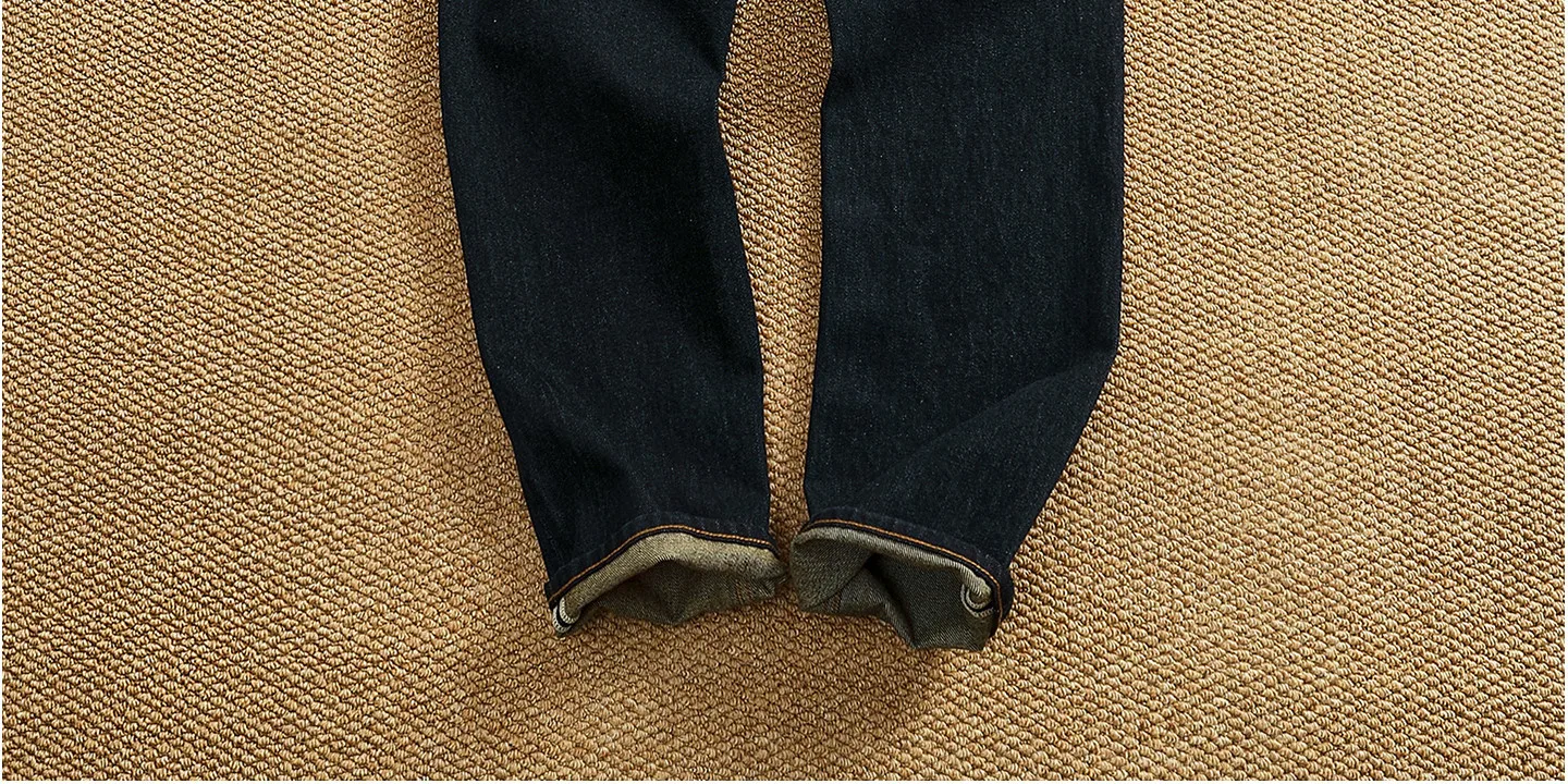 2025 Autumn New American Retro Heavyweight High-end Comfort Jeans Men's Fashion 100% Cotton Washed Straight Casual Pencil Pants