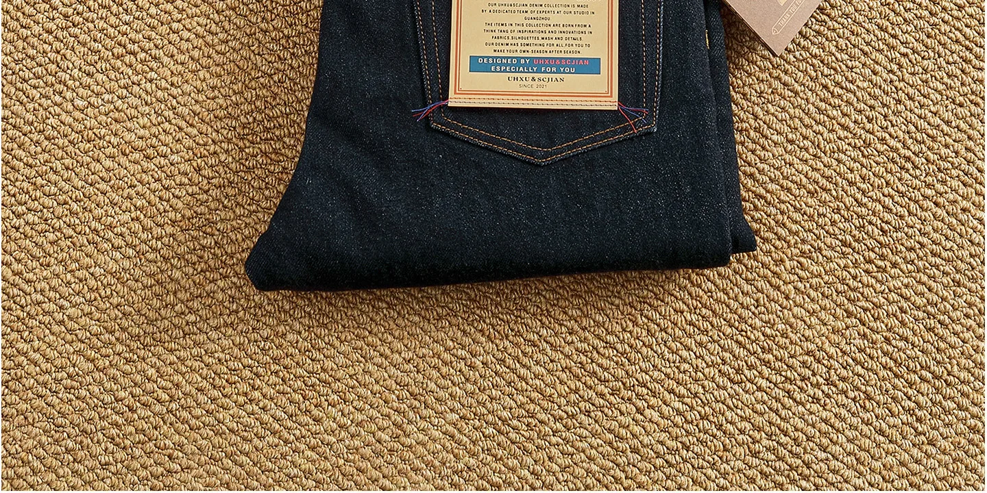 2025 Autumn New American Retro Heavyweight High-end Comfort Jeans Men's Fashion 100% Cotton Washed Straight Casual Pencil Pants