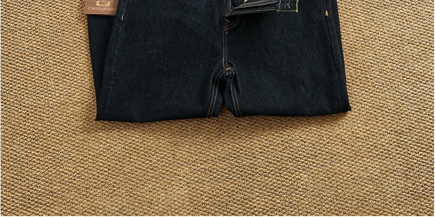 2025 Autumn New American Retro Heavyweight High-end Comfort Jeans Men's Fashion 100% Cotton Washed Straight Casual Pencil Pants