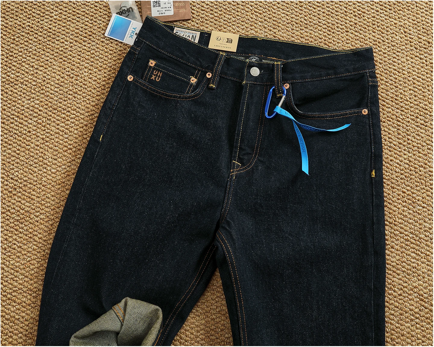 2025 Autumn New American Retro Heavyweight High-end Comfort Jeans Men's Fashion 100% Cotton Washed Straight Casual Pencil Pants