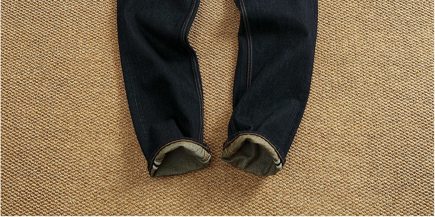 2025 Autumn New American Retro Heavyweight High-end Comfort Jeans Men's Fashion 100% Cotton Washed Straight Casual Pencil Pants