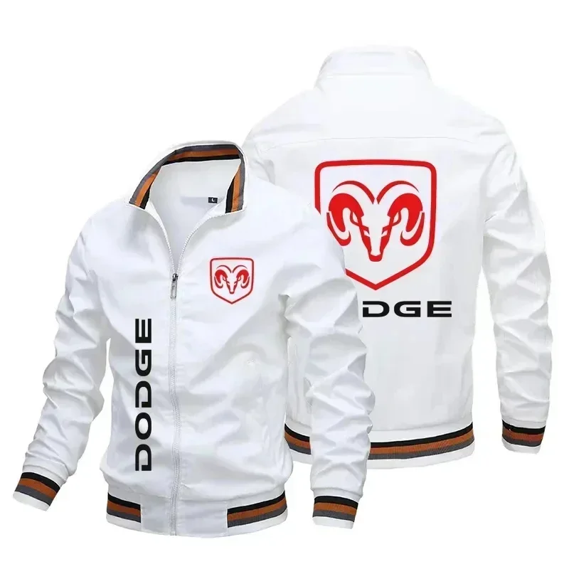 Men's Spring and Autumn Dodge Logo Car Spring Leisure Outdoor Fashion Ultra thin Zipper Sports Jacket NJ8G