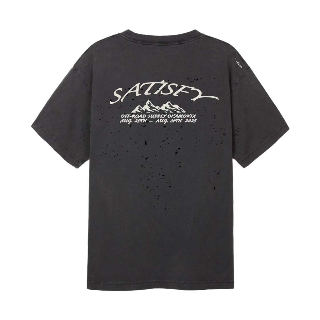 Satisfy MothTech Old Ripped Breathable Printed Casual Sports Running Short Sleeve T-Shirt