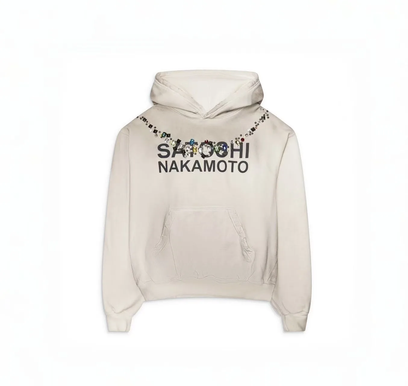 26fw SATOSHI NAKAMOTO NECKLACE Hoodie Men Women High Quality Heavy Fabric Hooded Pullover