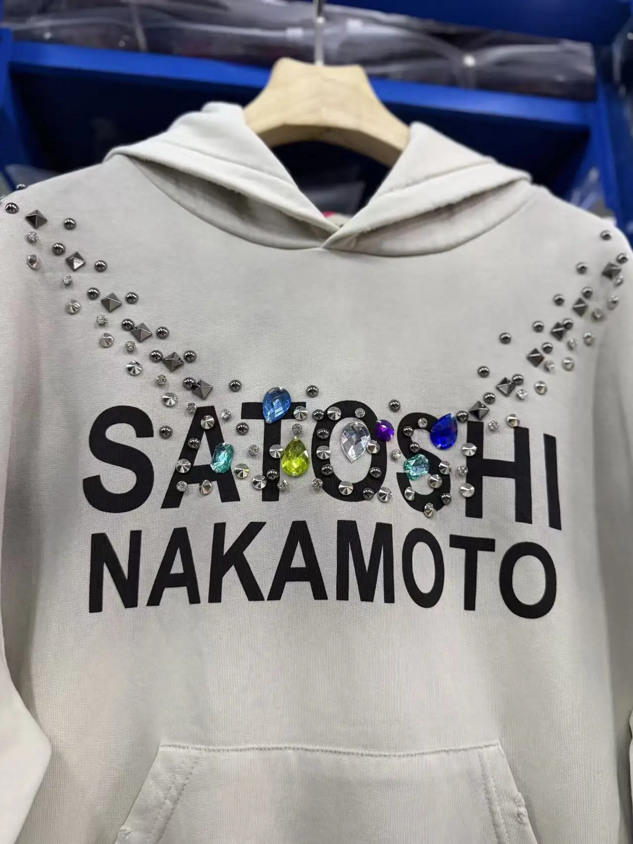 26fw SATOSHI NAKAMOTO NECKLACE Hoodie Men Women High Quality Heavy Fabric Hooded Pullover