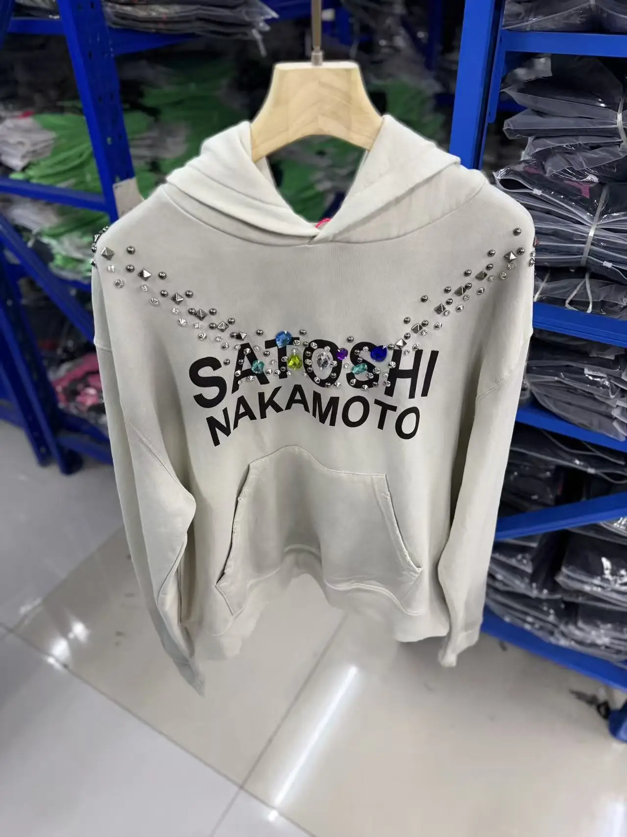 26fw SATOSHI NAKAMOTO NECKLACE Hoodie Men Women High Quality Heavy Fabric Hooded Pullover