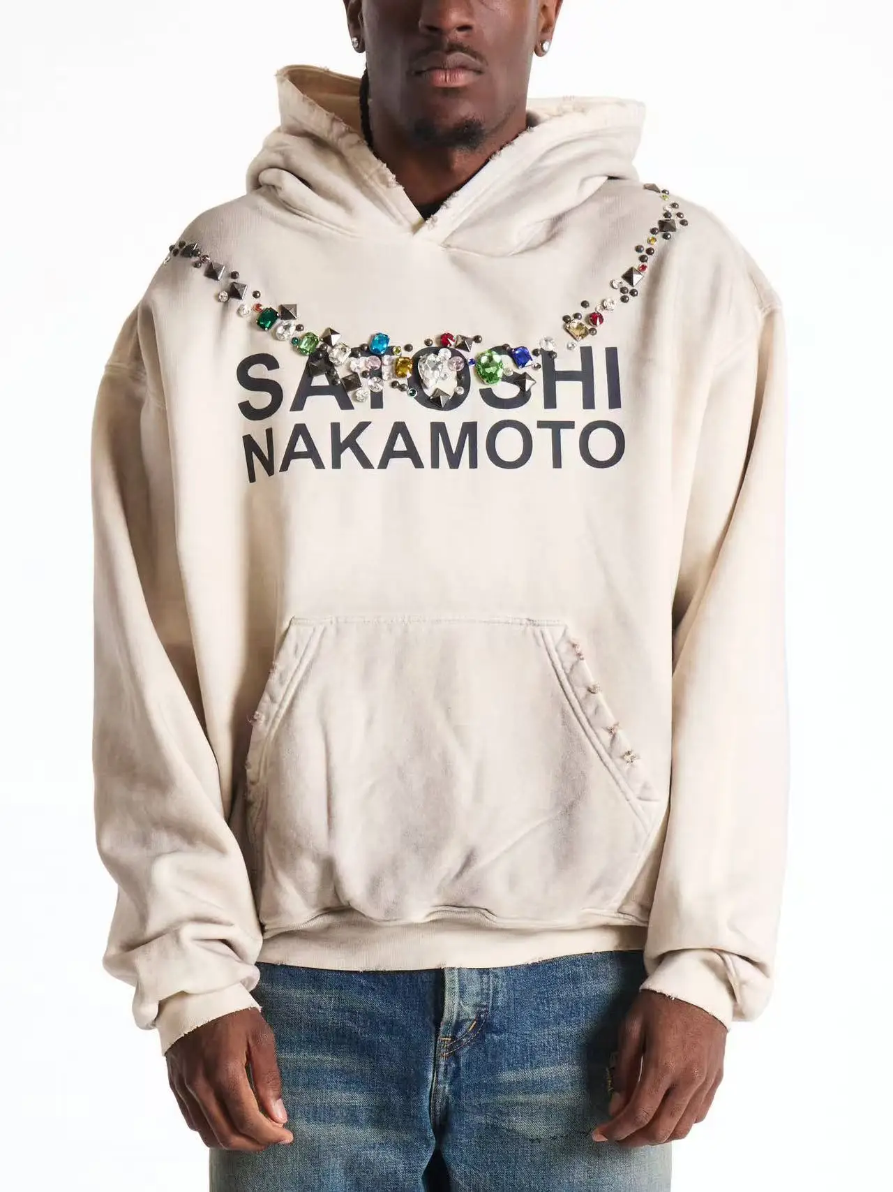 26fw SATOSHI NAKAMOTO NECKLACE Hoodie Men Women High Quality Heavy Fabric Hooded Pullover
