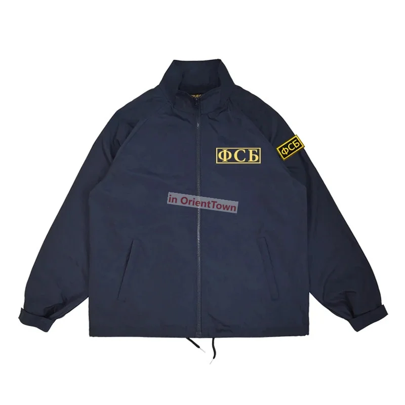 Film TV Soviet Union Men's Loose Identification Trench Coat Russian Special Tactical Clothing USSR FSB KGB Youth Zipper Jacket