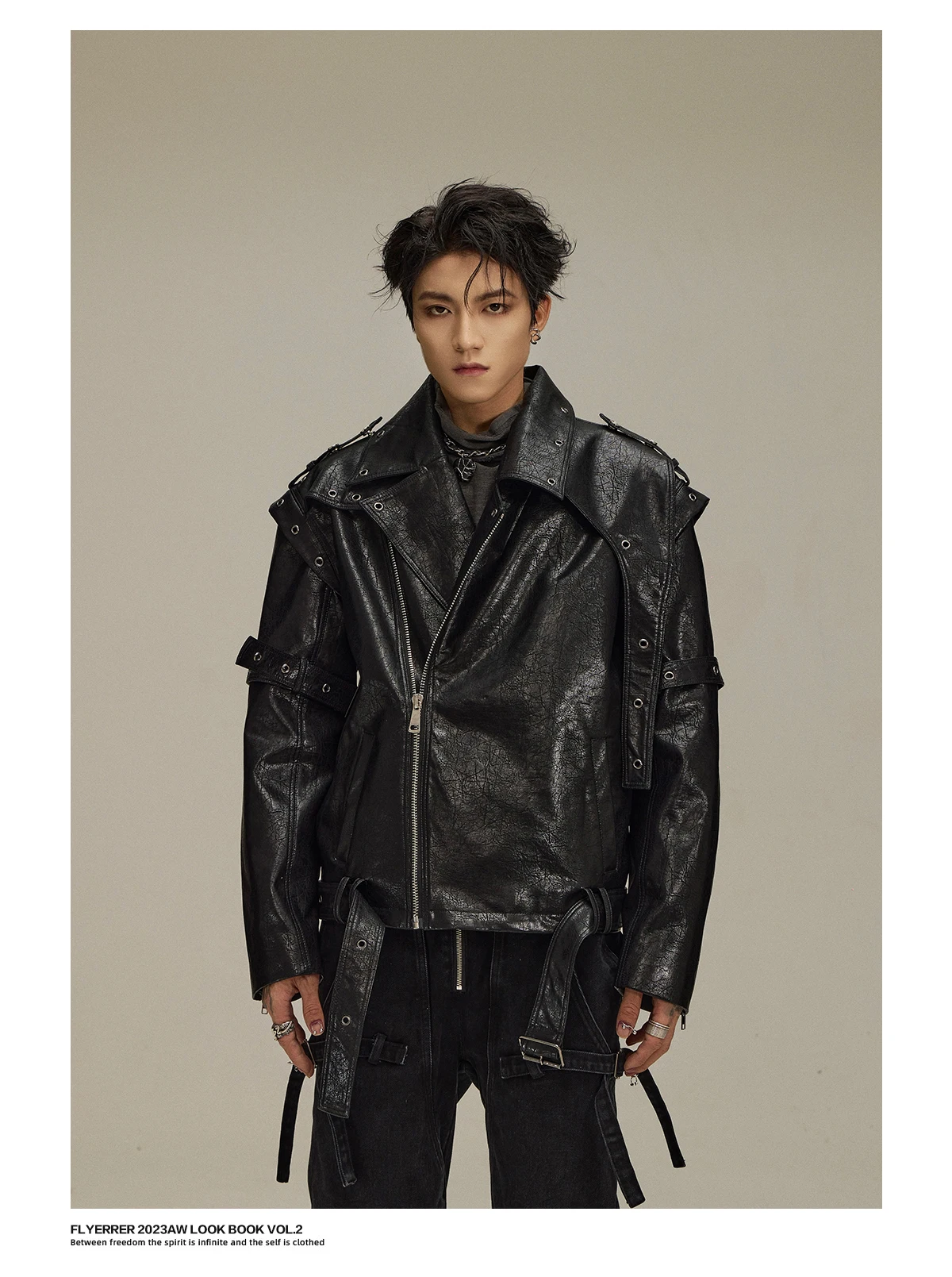 Mauroicardi Spring Autumn Cool Short Shiny Pu Leather Moto & Biker Jacket Men Belt Luxury Designer American Vintage Clothes 2025