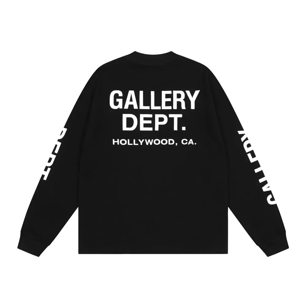 Gallery Dept Monogram Print Waffle Long Sleeve T-Shirt