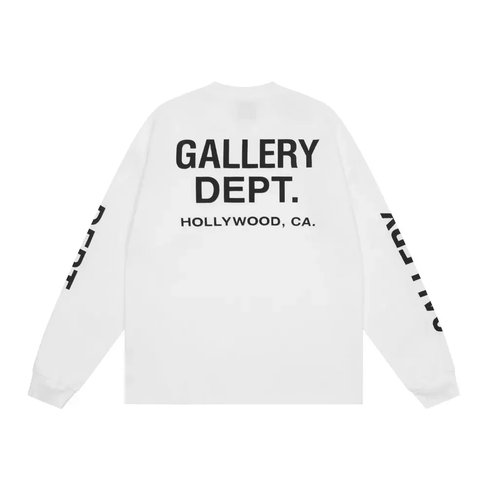 Gallery Dept Monogram Print Waffle Long Sleeve T-Shirt