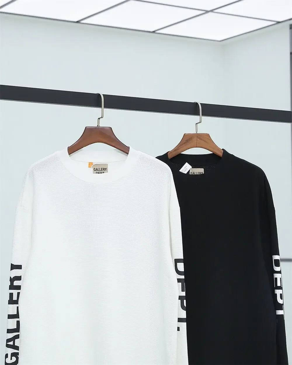 Gallery Dept Monogram Print Waffle Long Sleeve T-Shirt
