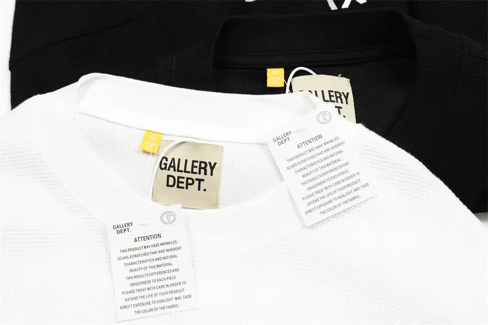 Gallery Dept Monogram Print Waffle Long Sleeve T-Shirt