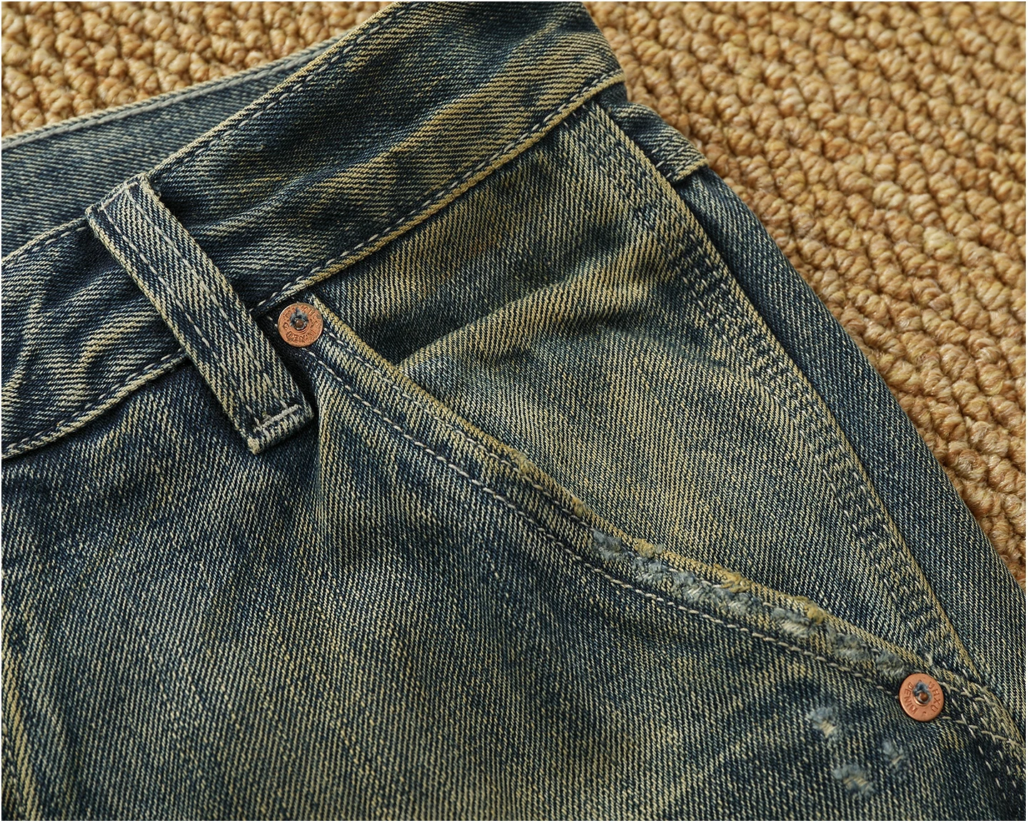 High OZ Heavy Duty Work Jeans Men's Patch Oil Dirty Wash Heavy Industry Washable Lumberjack Pants