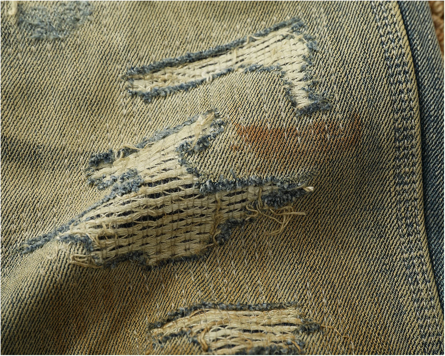 High OZ Heavy Duty Work Jeans Men's Patch Oil Dirty Wash Heavy Industry Washable Lumberjack Pants