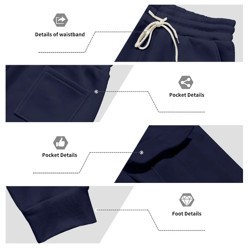 Men's 1-piece Fleece-lined Zip-up Hoodie with 2-piece Multi-zip Pocket Workwear Casual Pants Winter Street Sports Set