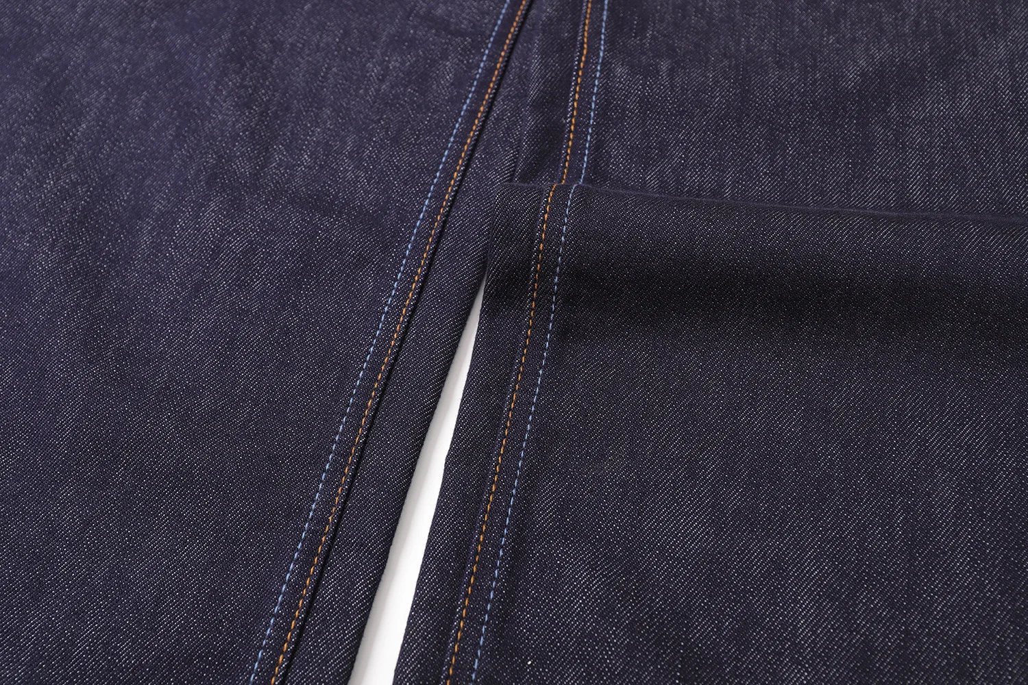 12oz 26SS Indigo Blue Lyocell Anti-Fade A-Line Curved-Cut Lightweight Comfortable Casual Denim Jeans for Men and Women Summer
