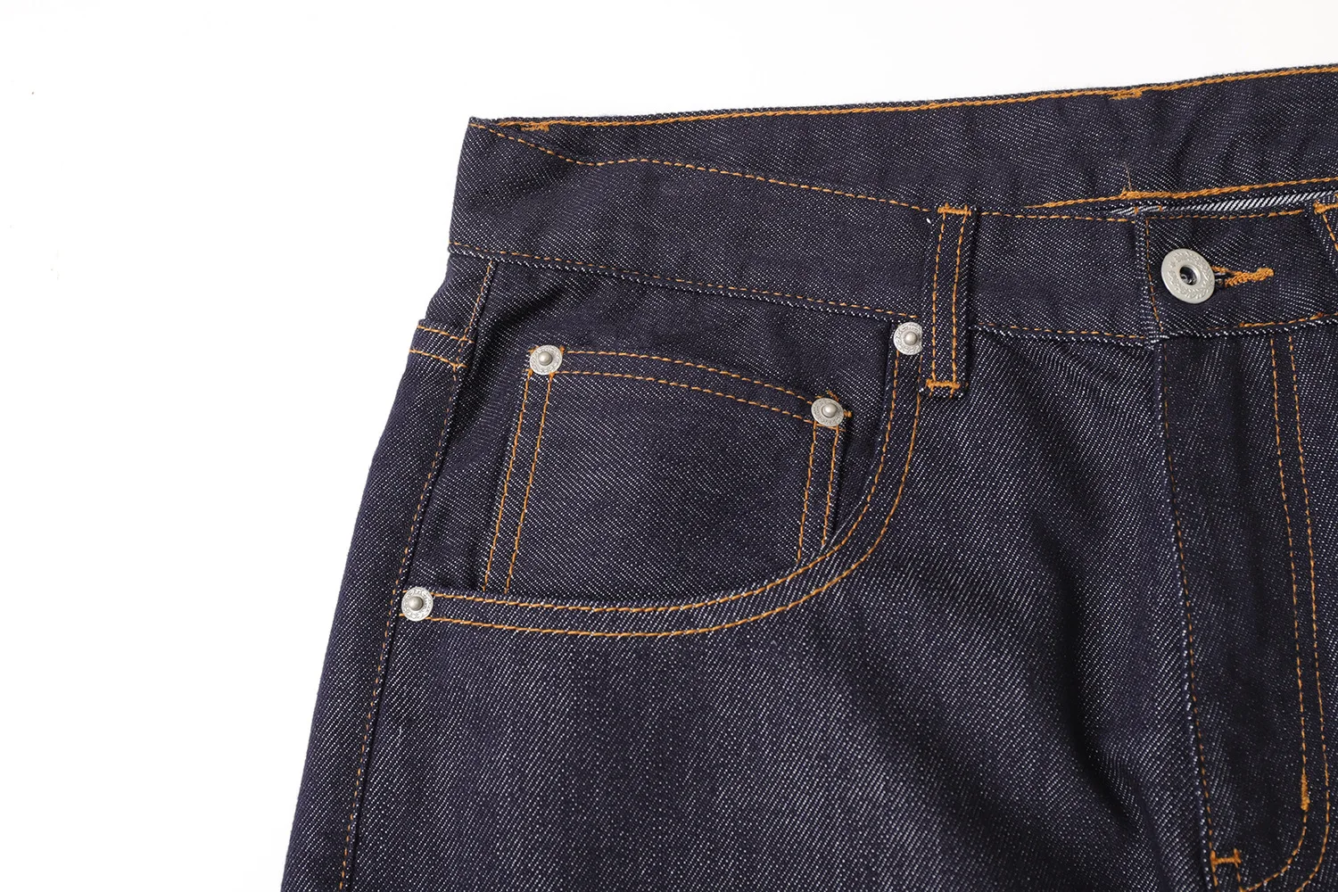 12oz 26SS Indigo Blue Lyocell Anti-Fade A-Line Curved-Cut Lightweight Comfortable Casual Denim Jeans for Men and Women Summer