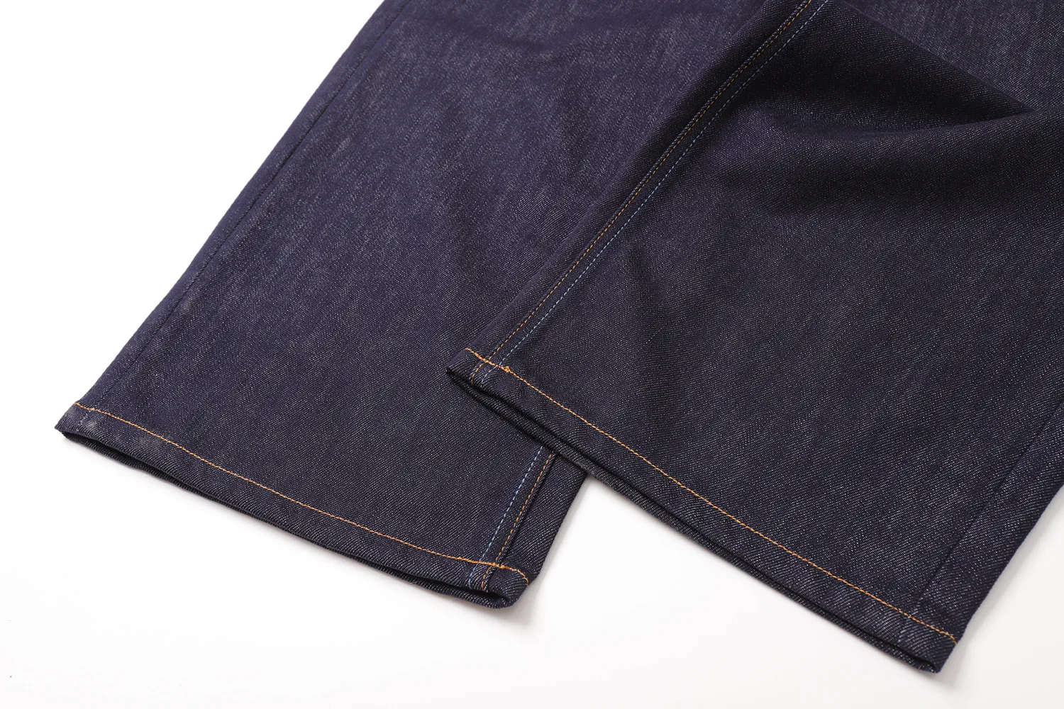 12oz 26SS Indigo Blue Lyocell Anti-Fade A-Line Curved-Cut Lightweight Comfortable Casual Denim Jeans for Men and Women Summer
