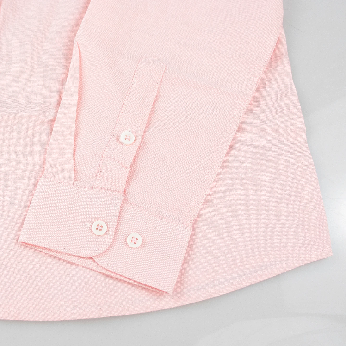 CH Mens Button Down Collar Tiny Letter Chest Embroidery Long Sleeve Oxford Shirt Office Daily Smart Top