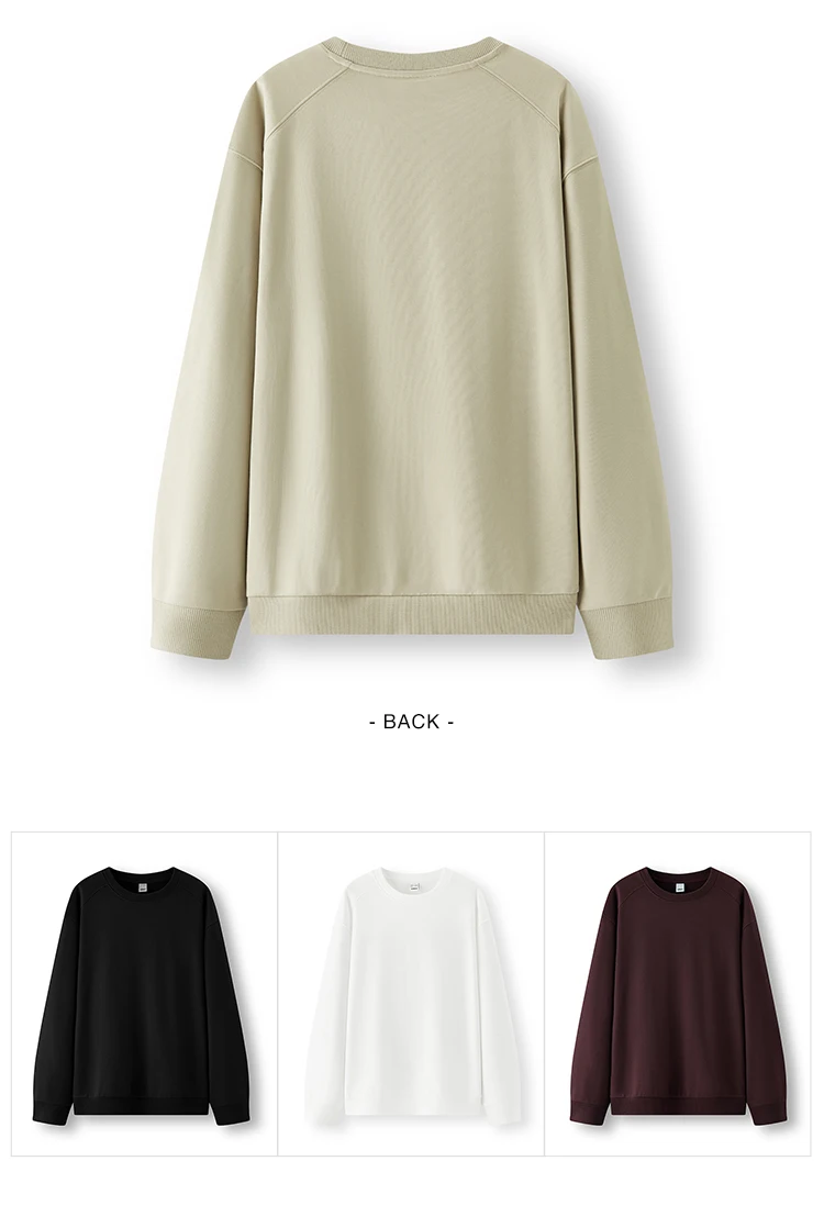 Semir Men Sweatshirt Solid Basic Crew Neck Slight Loose Knit Pullover Everyday Casual Style Autumn Top Daily Wear 2026