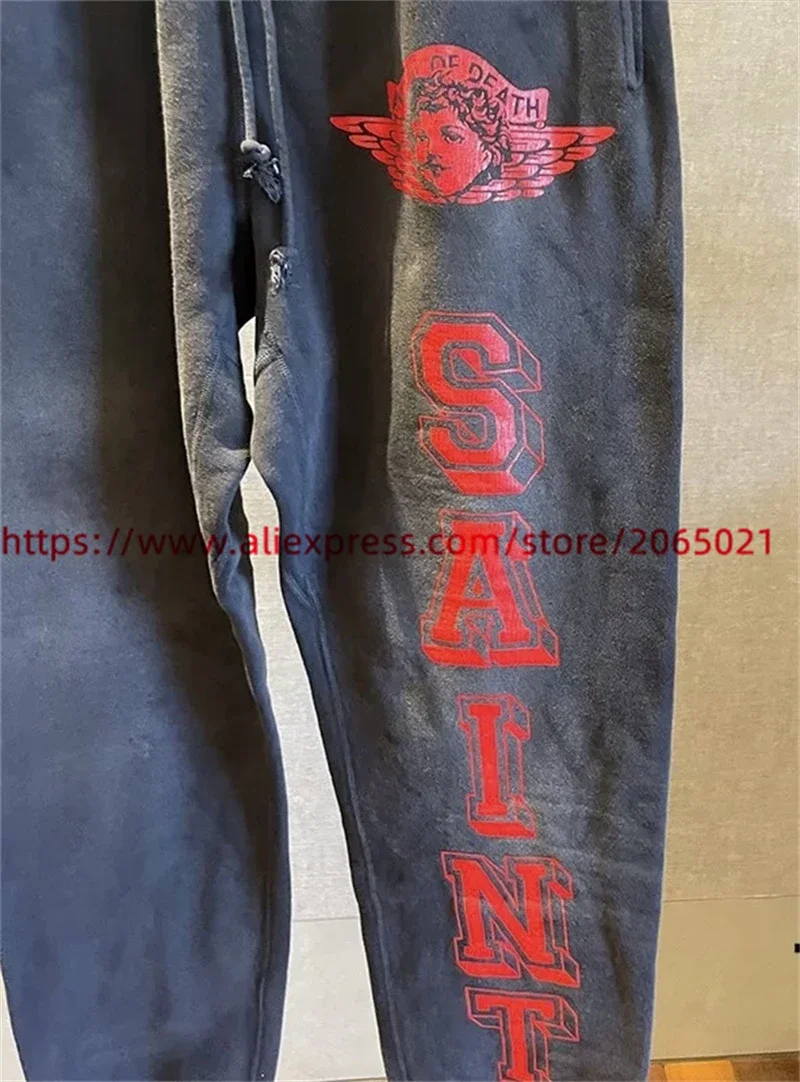 Washed Angel Saint Hoodie Men Women Damaged Pullovers Hooded