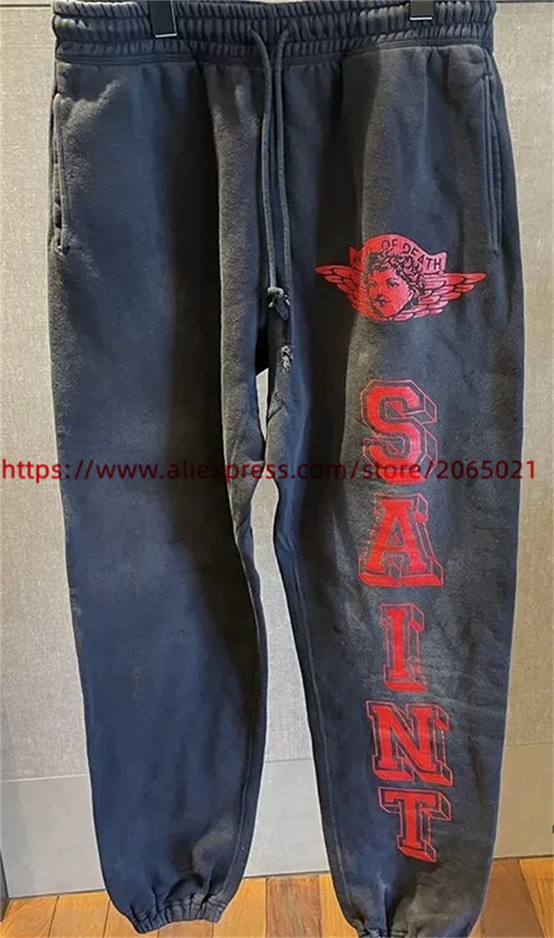 Washed Angel Saint Hoodie Men Women Damaged Pullovers Hooded