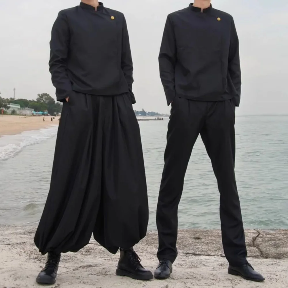 Mens Bloomers Dark Style Loose Japanese Casual Pants Summer Fashion Temperament Versatile Harem Wide-Leg Pants Men'S Clothing