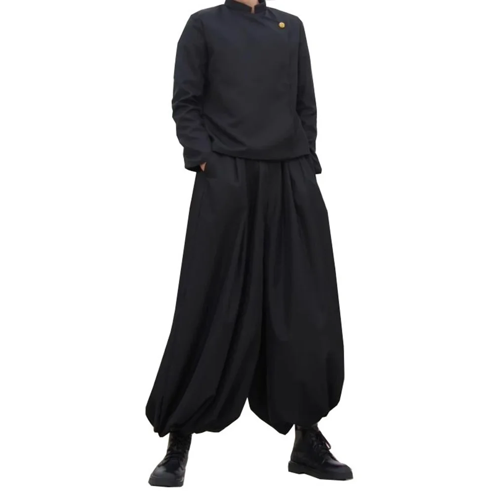 Mens Bloomers Dark Style Loose Japanese Casual Pants Summer Fashion Temperament Versatile Harem Wide-Leg Pants Men'S Clothing
