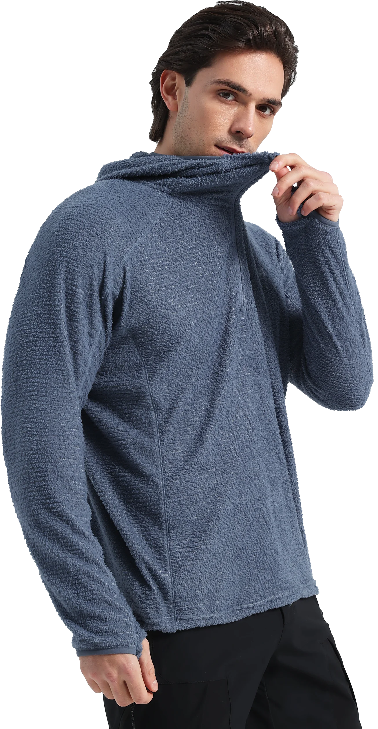 Pioneer Camp Men's Hoodies Outdoor Professional Grade Fleece Warmth Sweatshirt Zip PrimaLoft Active Evolve For Camping Hiking