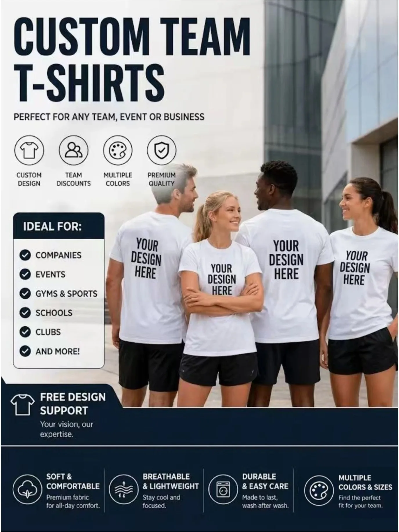 10-Piece Men's Short-Sleeved Logo Custom Trendy Versatile Top with Breathable Mesh Fabric T-Shirt
