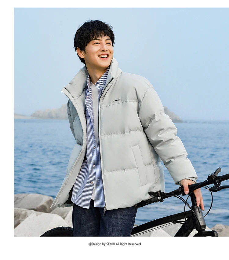 Semir Down Jacket Men Women 2024 New Winter Windproof Waterproof Outerwear Couple Puffer Jacket Cold-Proof Clothing